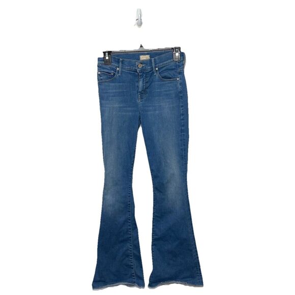 Mother The Weekender Fray Chill Light Wash  Flare Leg Distressed Jeans Womens 25 - Picture 11 of 11